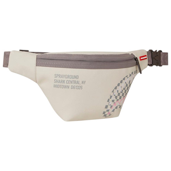 Sprayground Τσαντάκι μέσης Cream Check Shark Central Savvy Crossbody